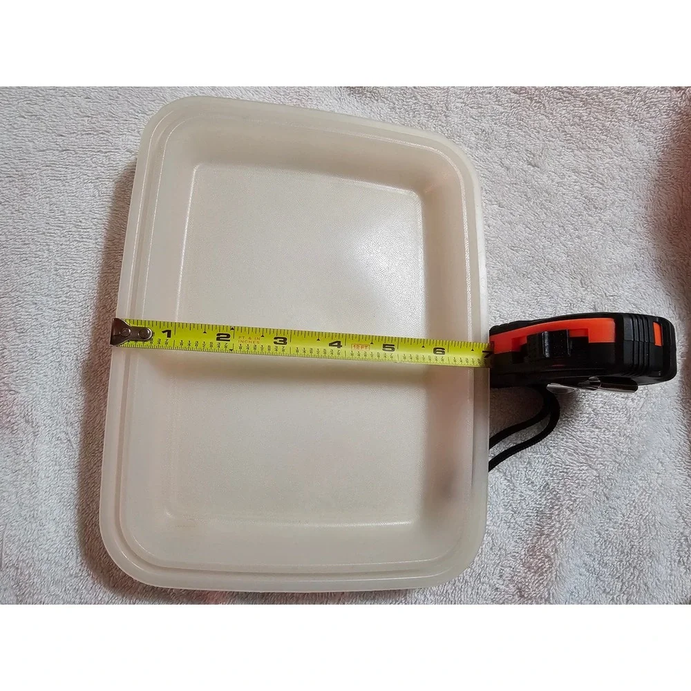 Tupperware Tray Vintage Serving Dish‎ Rectangle Container Beige